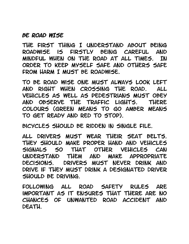 Essay about traffic safety